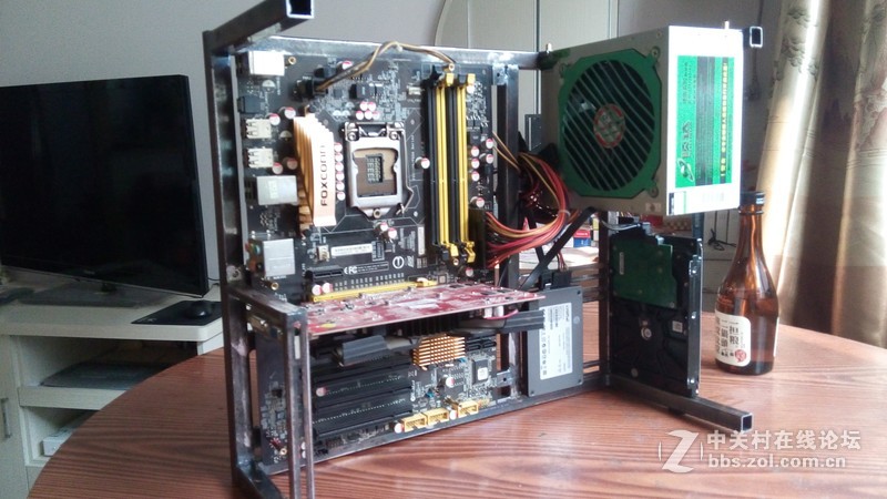 私人定制光污染机桌一体双人工作台