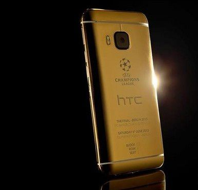 HTC M9迎欧冠，推出24K金定制版，这才是真土豪。。