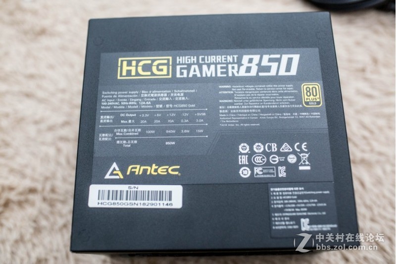 拆了，高人气850W金牌电源是否货真价实？大功率，小身材的安钛克HCG850Gold