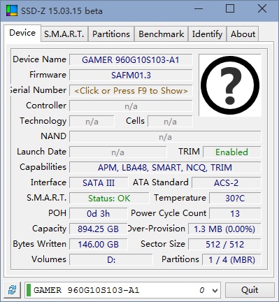 超大容量SSD来袭，GAMER 960SSD性能测试
