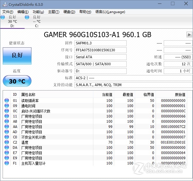 超大容量SSD来袭，GAMER 960SSD性能测试