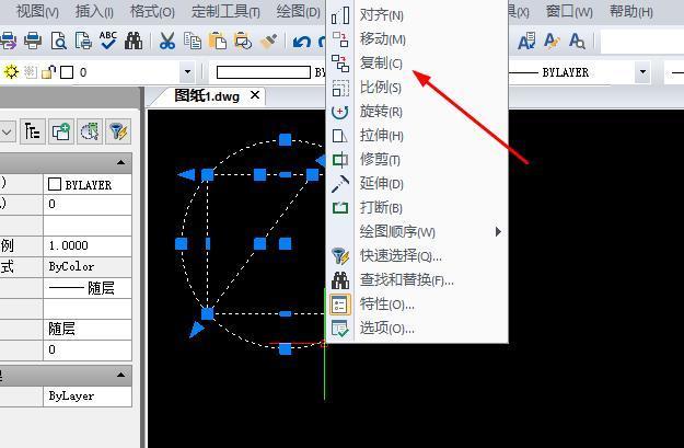 CAD中选区图形如何进行复制？
