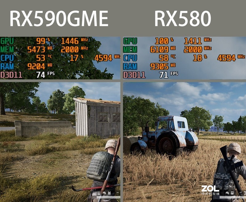 反光污染！无光主机搞测试：千元级新军RX590GME比对RX580