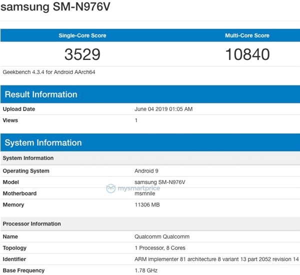 星空体育平台Galaxy Note 10谍照、跑分曝光：前摄开孔居中、最高12GB RAM