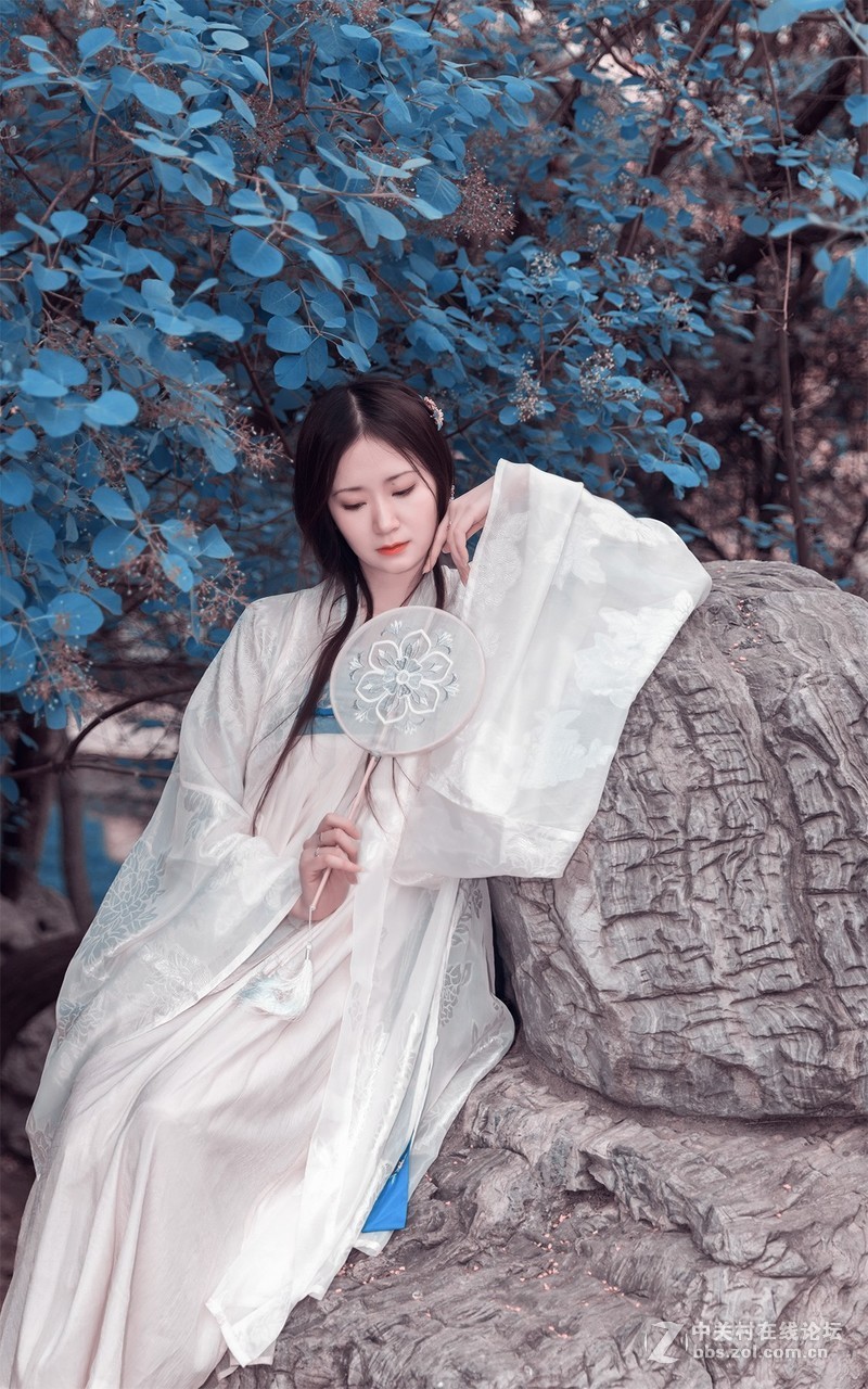 一组青蓝色调古装人像-中关村在线摄影论坛