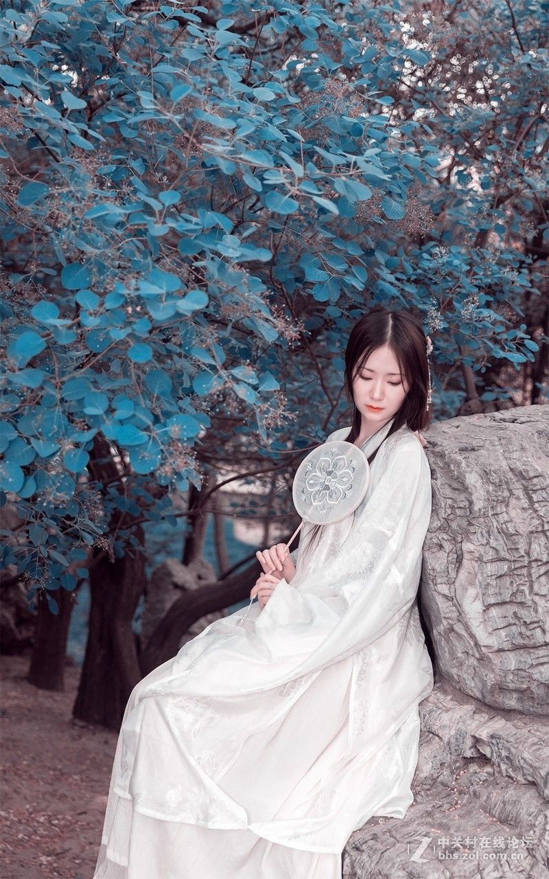 一组青蓝色调古装人像-中关村在线摄影论坛