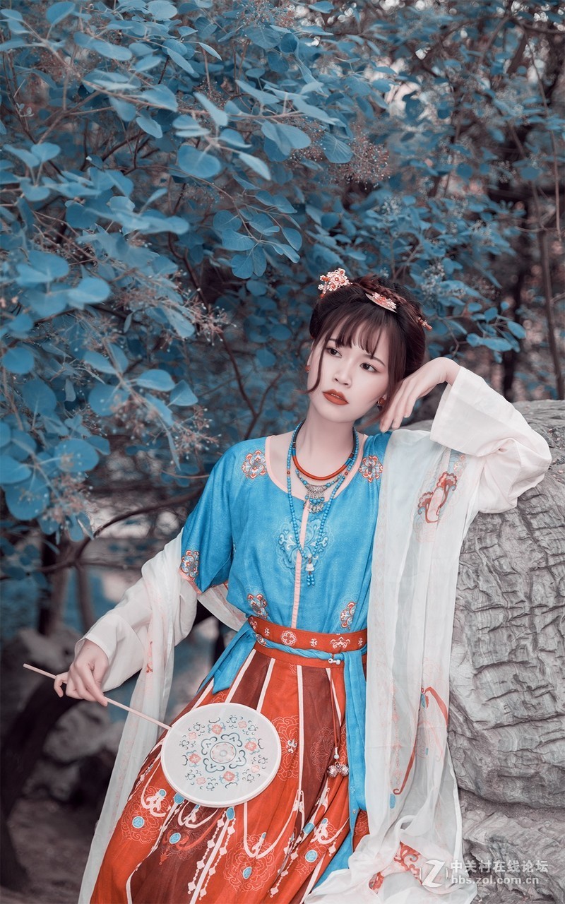 一组青蓝色调古装人像-中关村在线摄影论坛