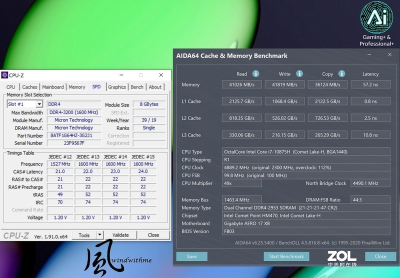 技嘉AERO 17 HDR搭载10875H与2070 Super之创作者笔电开箱