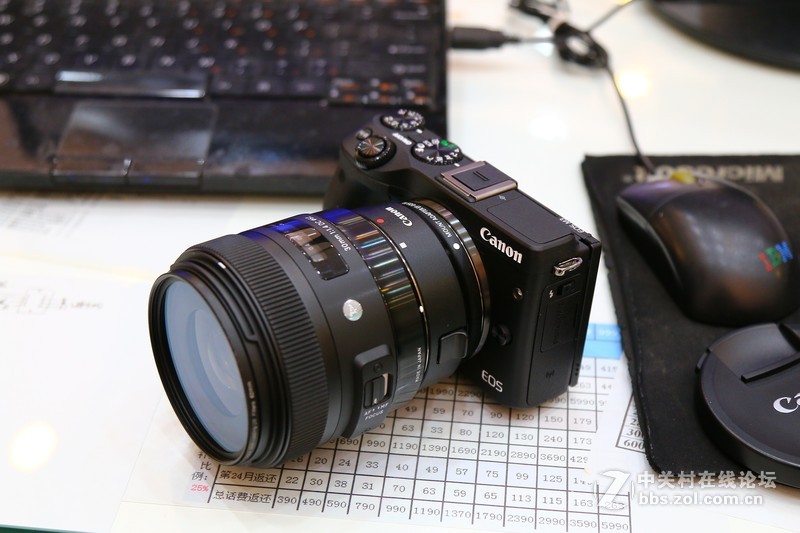 佳能 EOS M3 + 转接环 + 镜头图。。。。