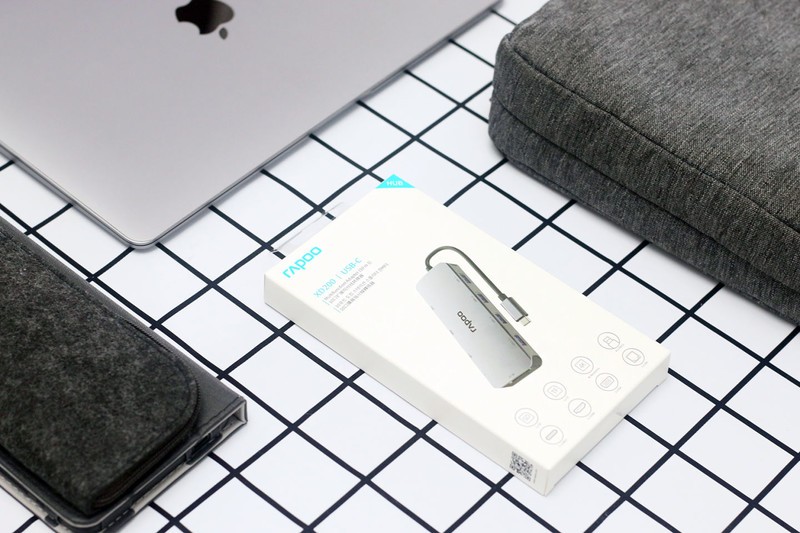 给你的轻薄本找个最佳搭档——雷柏XD200 USB-C 10口扩展坞分线转换器体验