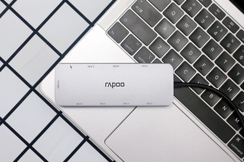 给你的轻薄本找个最佳搭档——雷柏XD200 USB-C 10口扩展坞分线转换器体验