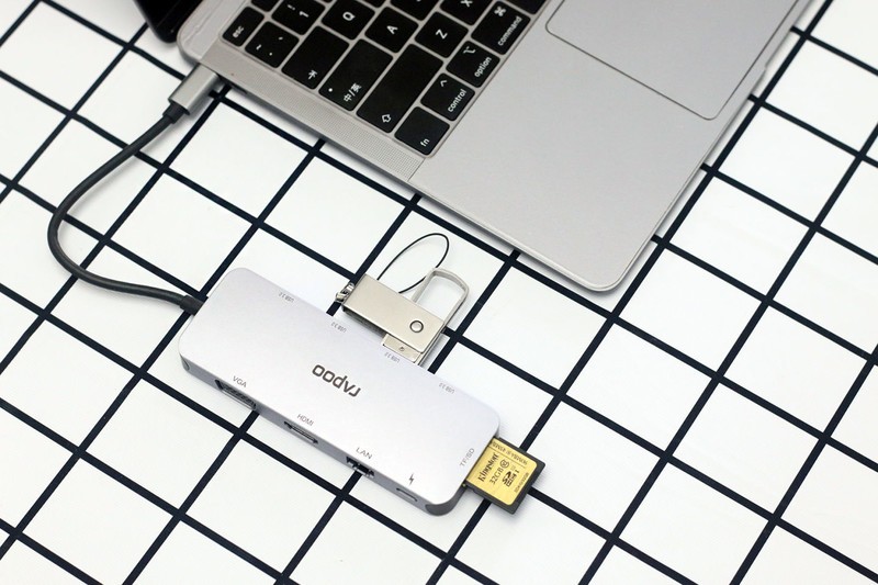 给你的轻薄本找个最佳搭档——雷柏XD200 USB-C 10口扩展坞分线转换器体验