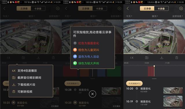 有线无线声光震慑，360智能摄像机警戒版多重防护保安居
