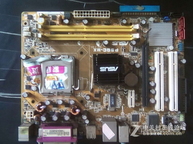 50元 华硕P5GC-MX 775接口集成主板 支持65NM CPU DDR2内存
