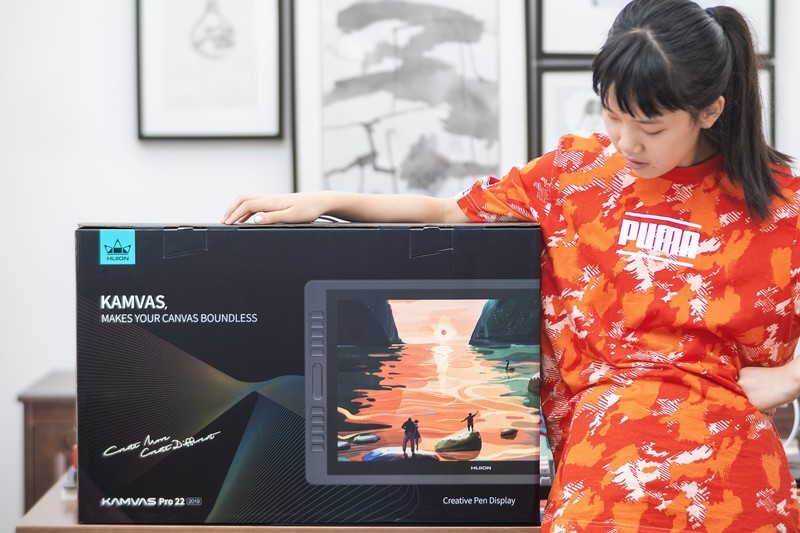 绘王超大数位屏Kamvas Pro22（2019）绘出大视界