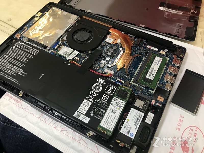 acer sf314-54G拆解，更换nvme 1.3 SSD，全网首拆
