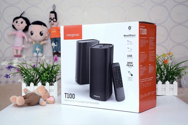 小桌子也能放得下的紧凑音箱，创新T100蓝牙桌面音箱开箱体验