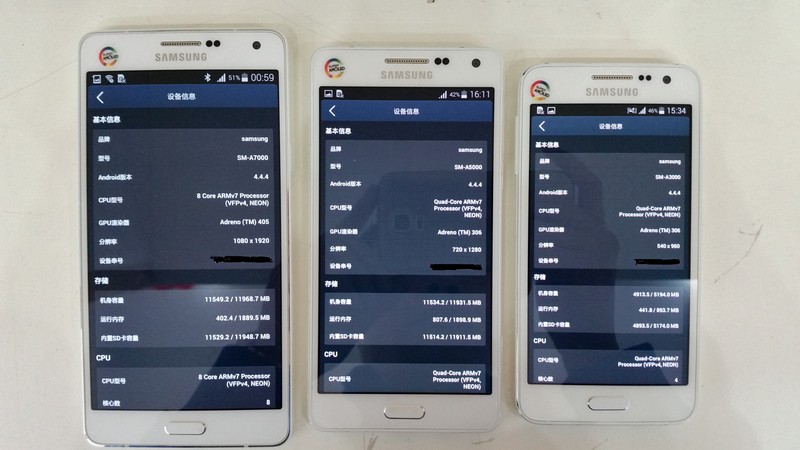 星空体育平台A系列全家福,外观对比,开箱加性能跑分