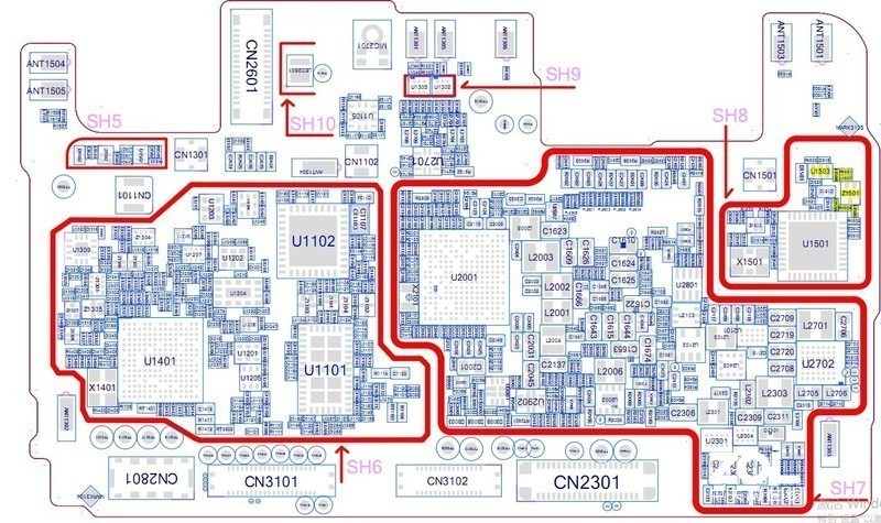 OPPO A5/A71/A73手机维修图纸 主板线路图纸 电路原理图纸 主板位号图 PDF点位图