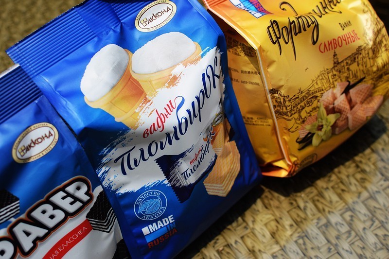 原产俄罗斯 浓香酥脆 阿孔特威化饼干