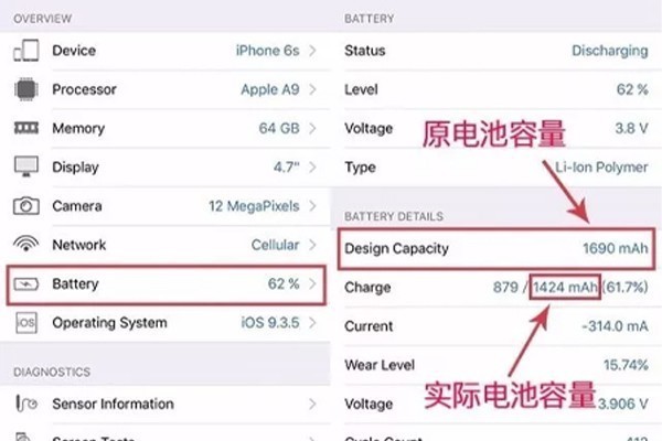 苹果x手机电池损耗检测