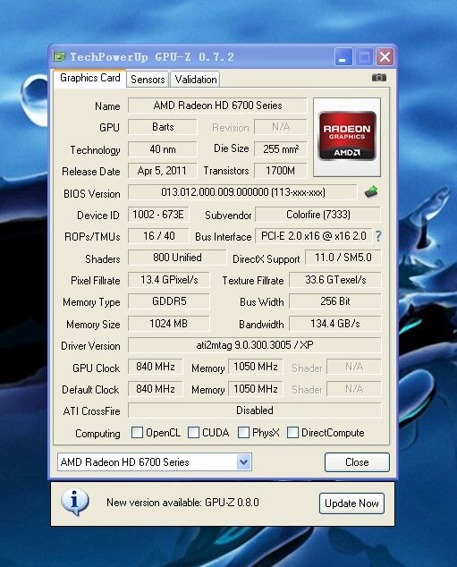 七彩虹镭风hd6790 ddr5 1g