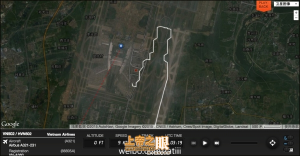 谷歌地图看越航客机闯入起飞跑道事件