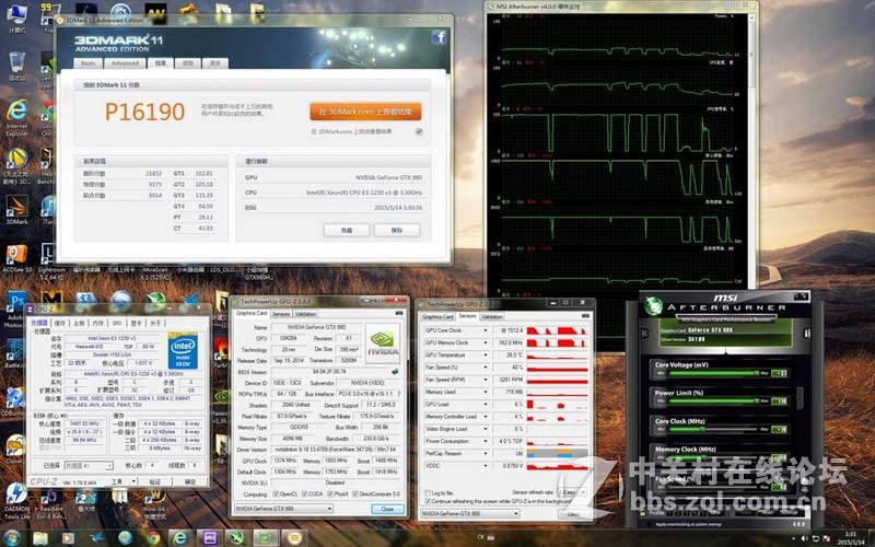 小超怡情 GTX980 HOF 超频测试