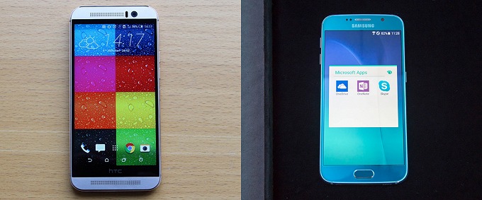 ս Android ۣ֮HTC One M9 Ա Galaxy S6