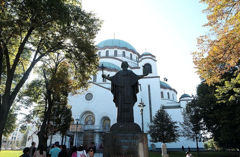 塞尔维亚首都贝尔格莱德和萨瓦河