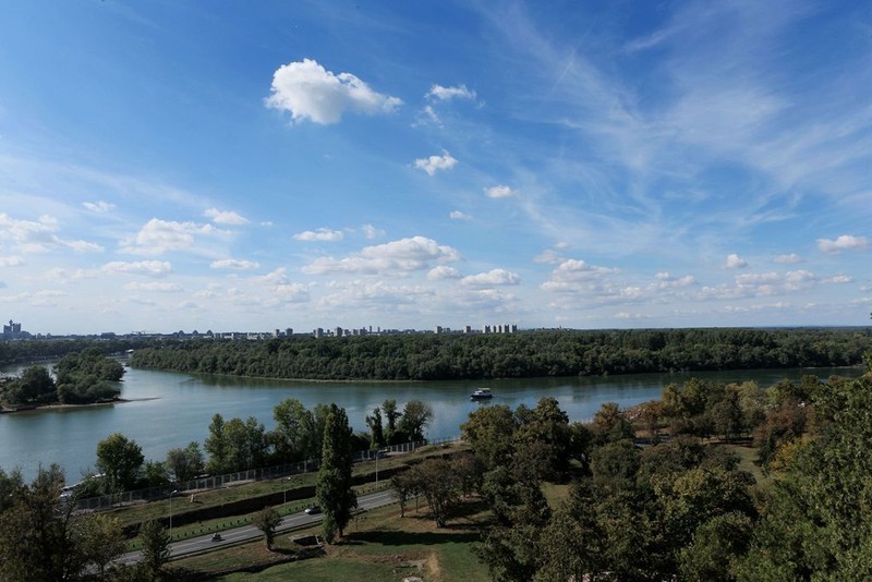 塞尔维亚首都贝尔格莱德和萨瓦河