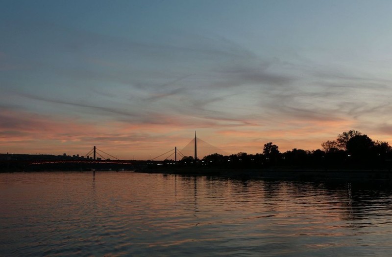 塞尔维亚首都贝尔格莱德和萨瓦河