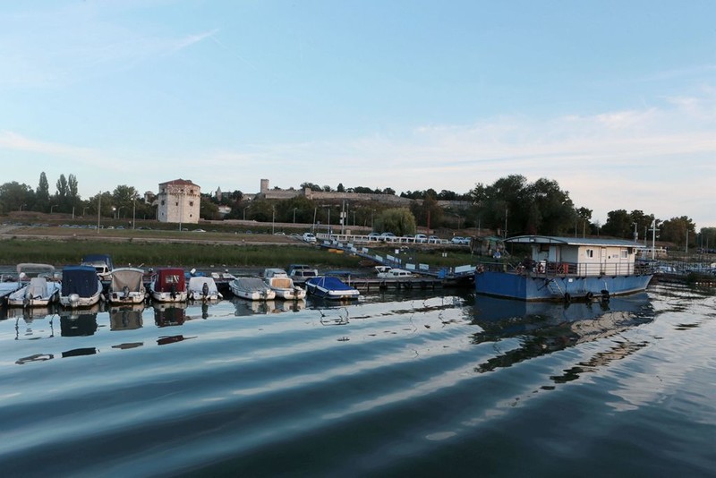 塞尔维亚首都贝尔格莱德和萨瓦河