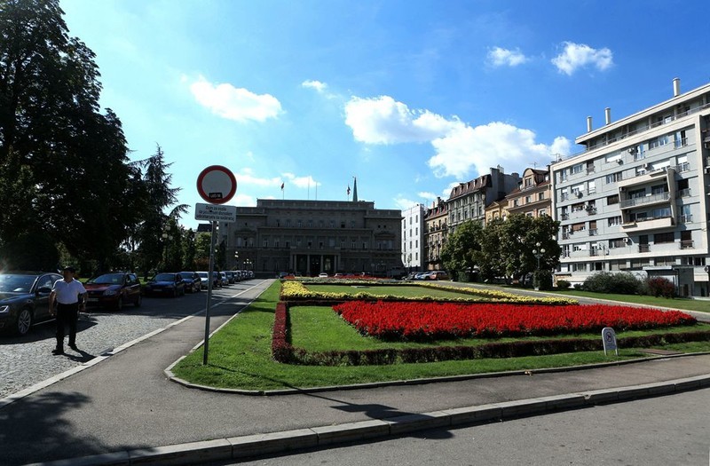 塞尔维亚首都贝尔格莱德和萨瓦河