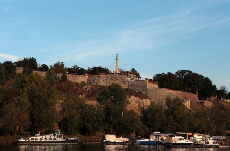 塞尔维亚首都贝尔格莱德和萨瓦河