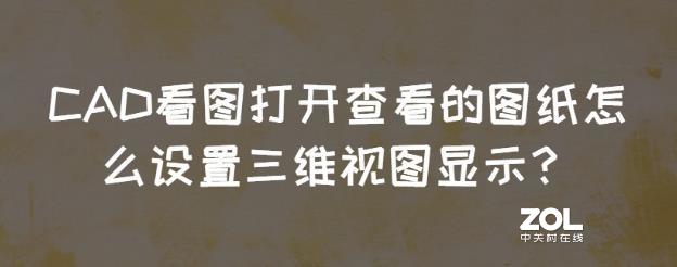 CAD看图打开查看的图纸怎么设置三维视图显示？