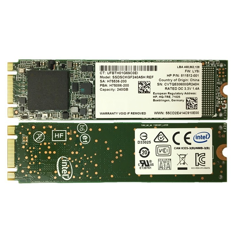 英特尔PRO2500 240G M.2 ngff 全新原装MLC高耐久度 秒TLC 实物测试
