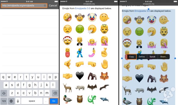 苹果iOS设备用上最新的Unicode 9.0 emoji教程