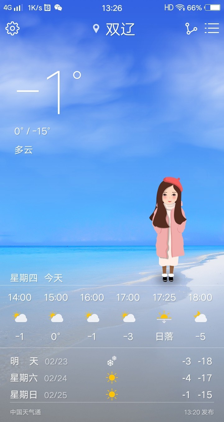 天气一天比一天暖和了