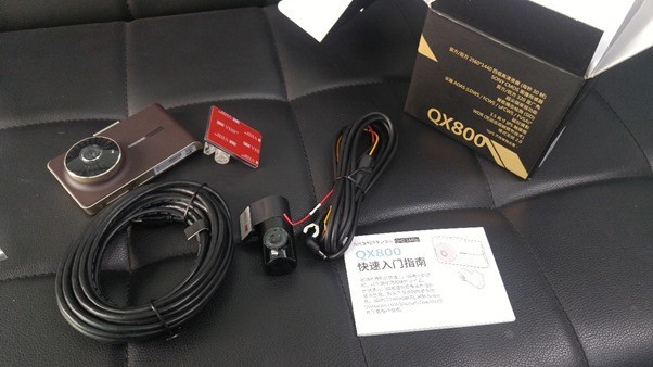 兴科威进口行车记录仪双镜头QX800开箱亮相  帮助倒车困难户