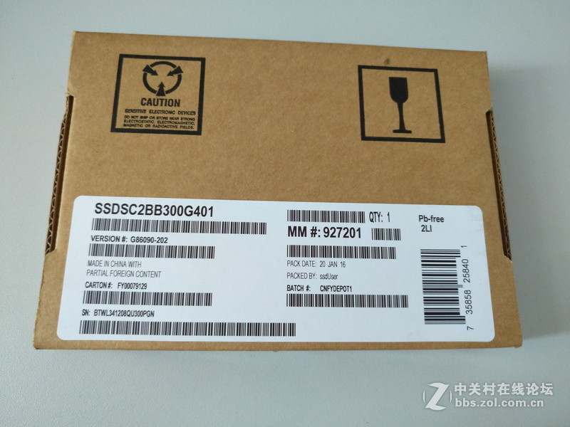Intel s3500 300G 行货带盒子 剩于2年多保修