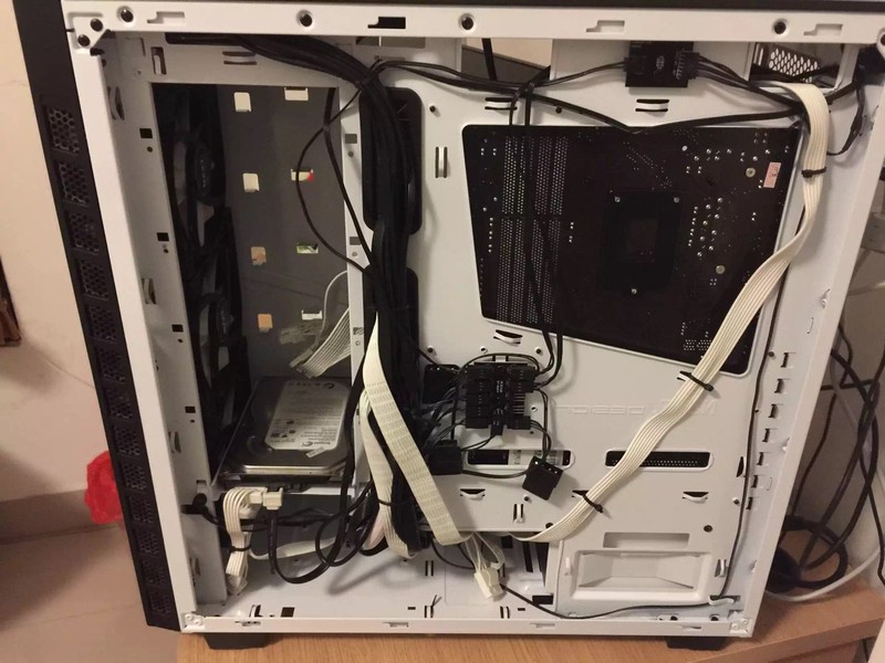 小牛试刀定制线，自学机箱背部走线