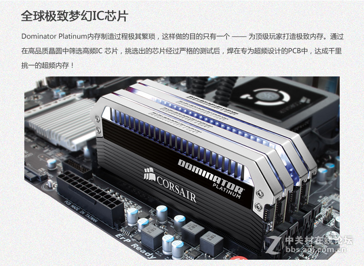 美商海盗船 白金统治者灯条 4G*2条 DDR3 2133Mhz 8G内存条
