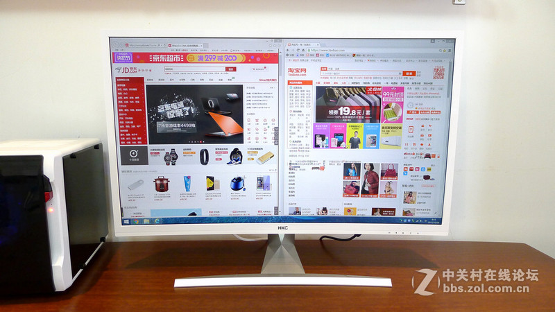 桌面大屏实力派，HKC C320曲面显示器！