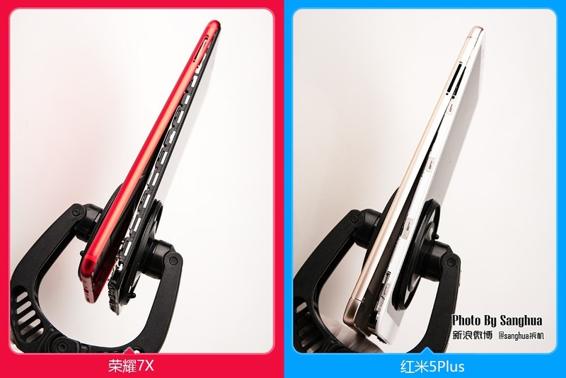 [By Sanghua拆机] 最美拆机，荣耀7X 红米5Plus对拆。
