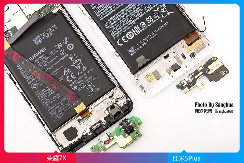 [By Sanghua拆机] 最美拆机，荣耀7X 红米5Plus对拆。