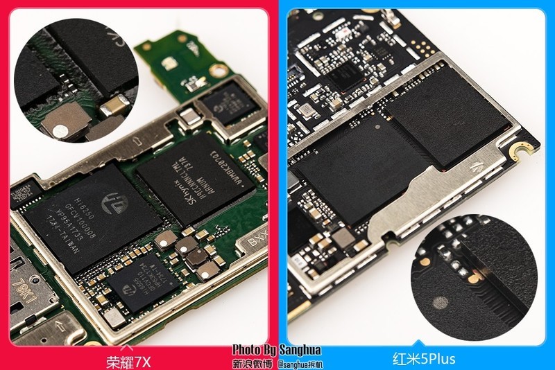 [By Sanghua拆机] 最美拆机，荣耀7X 红米5Plus对拆。