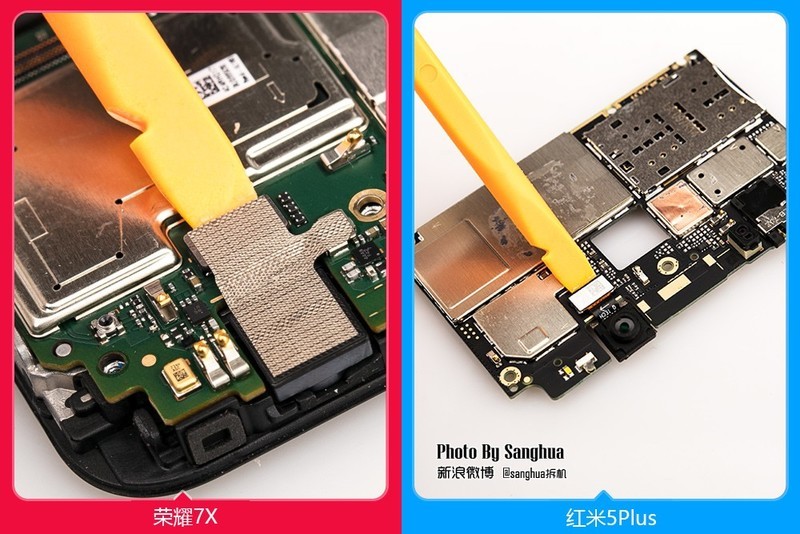 [By Sanghua拆机] 最美拆机，荣耀7X 红米5Plus对拆。