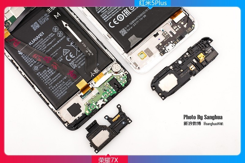 [By Sanghua拆机] 最美拆机，荣耀7X 红米5Plus对拆。