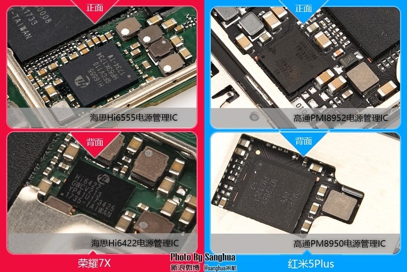[By Sanghua拆机] 最美拆机，荣耀7X 红米5Plus对拆。